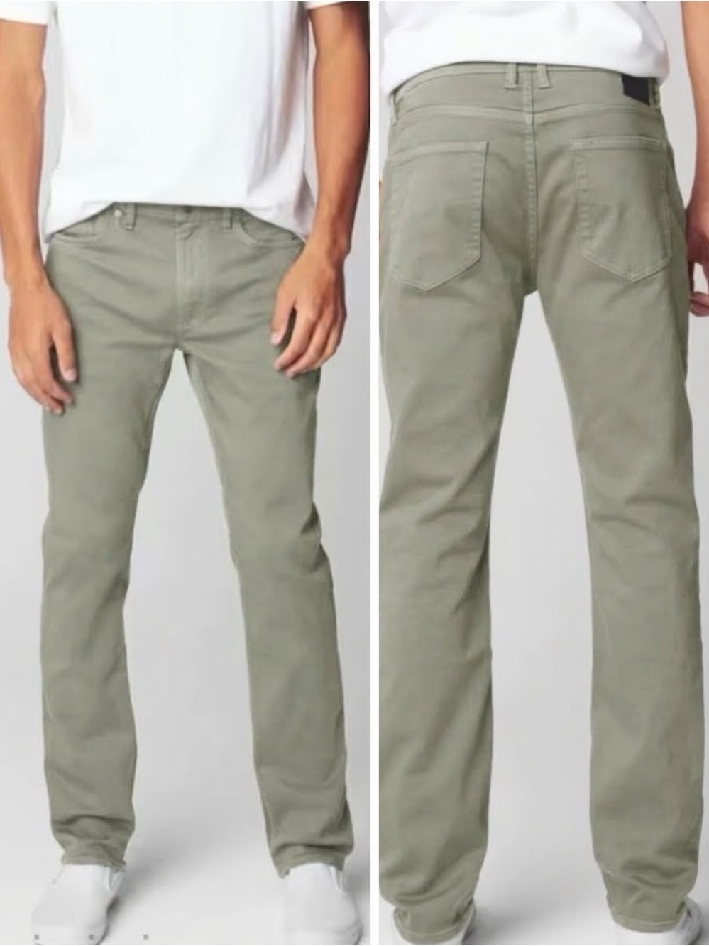 NWT BLANKNYC Wooster Slim Fit Twill Pants 36x32 Cash Daddy Sage Grey 12ZM1417